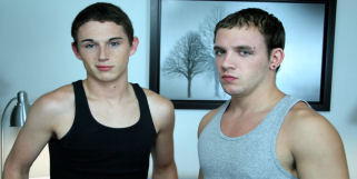 CJ and Tyler came back for another shoot, and I was pumped to do this shoot.  Both these boys are hot, young, hard cocks all the time, and easy to work with.  They love putting on a show for the camera.