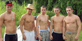 Outdoor Camping 5 Guy Orgy